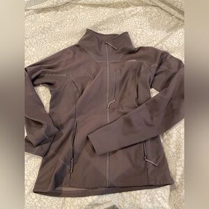 The North Face full zip lavender gray base layer size M